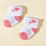 Chaussettes bébé — Cœurs roses