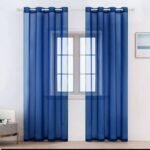 Voilages à œillets — Bleu