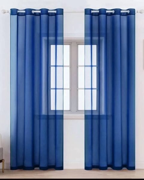 Voilages à œillets — Bleu