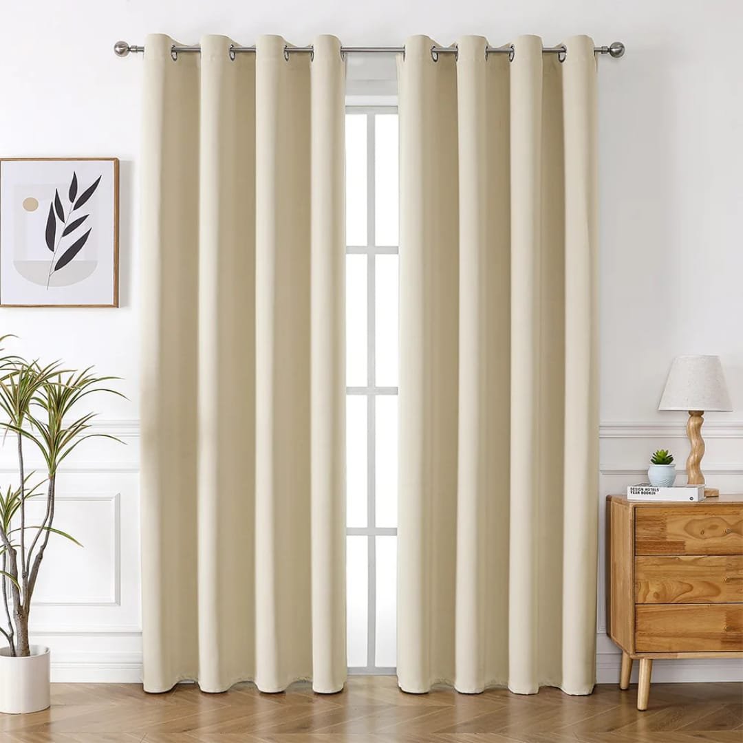 Rideaux à œillets — Beige