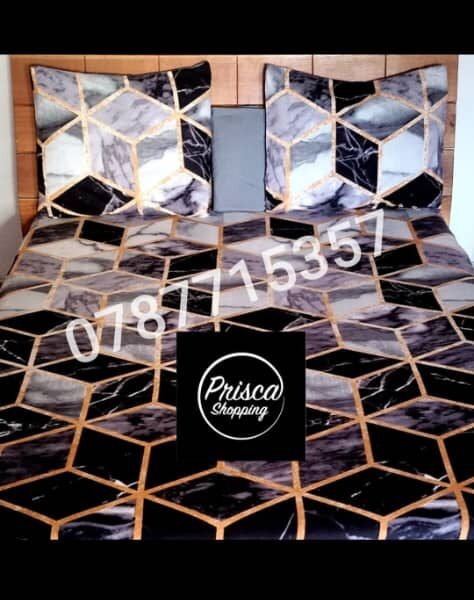 Parure de lit — Cubes gris et noirs